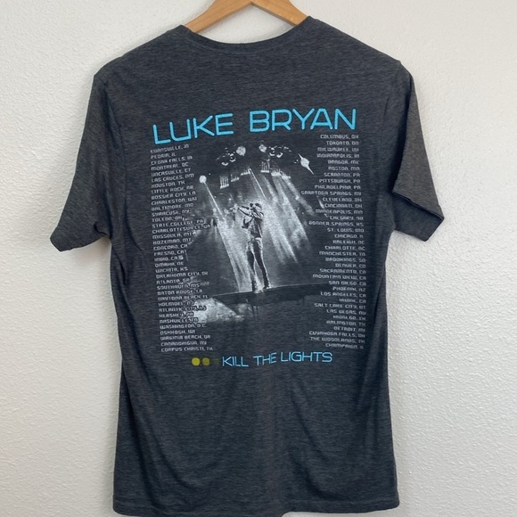 EUC Luke Bryan Kill the Lights Tour T-shirt Dark Grey Size Small - Picture 5 of 7